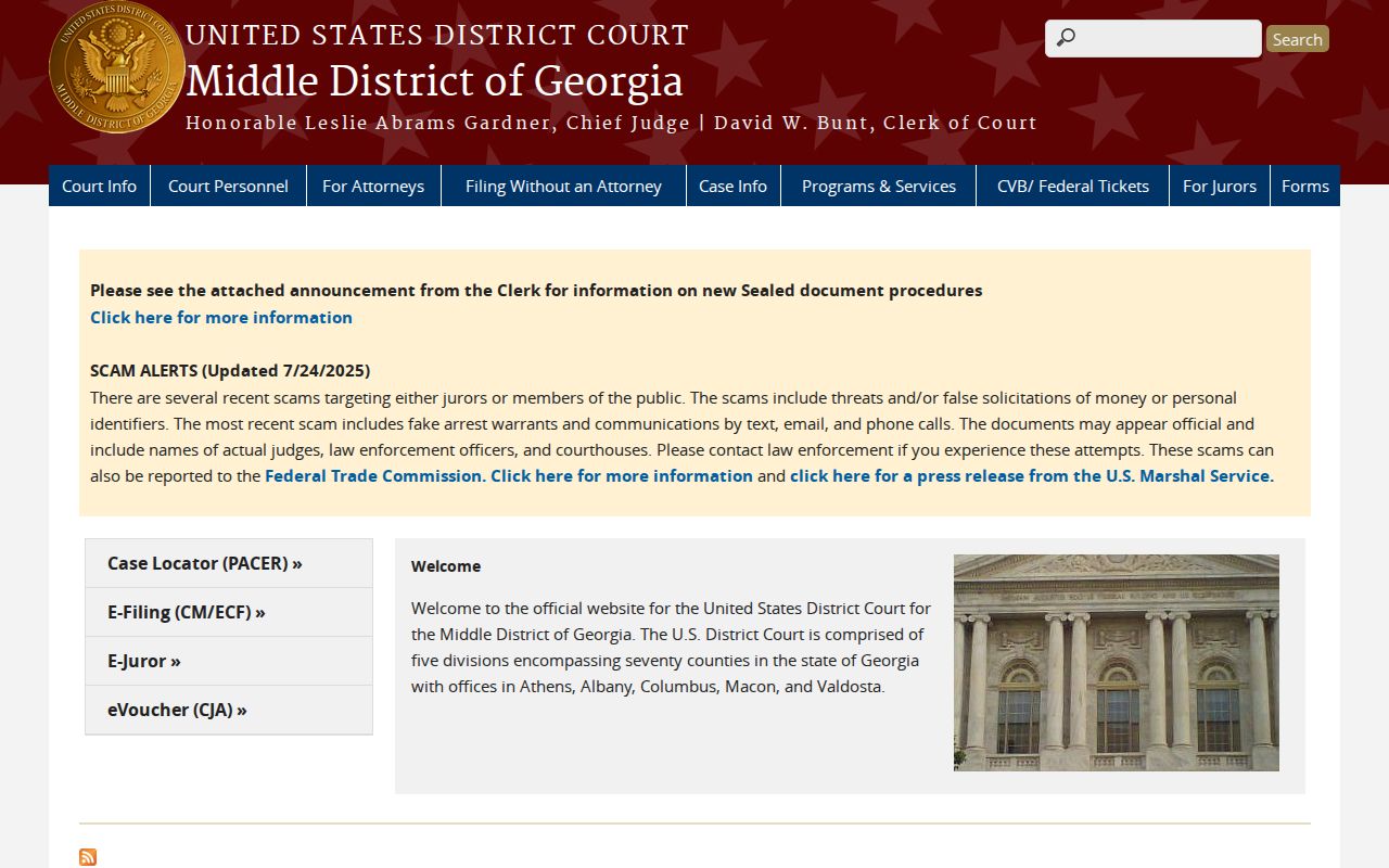 United States District Court Middle District of Georgia official site