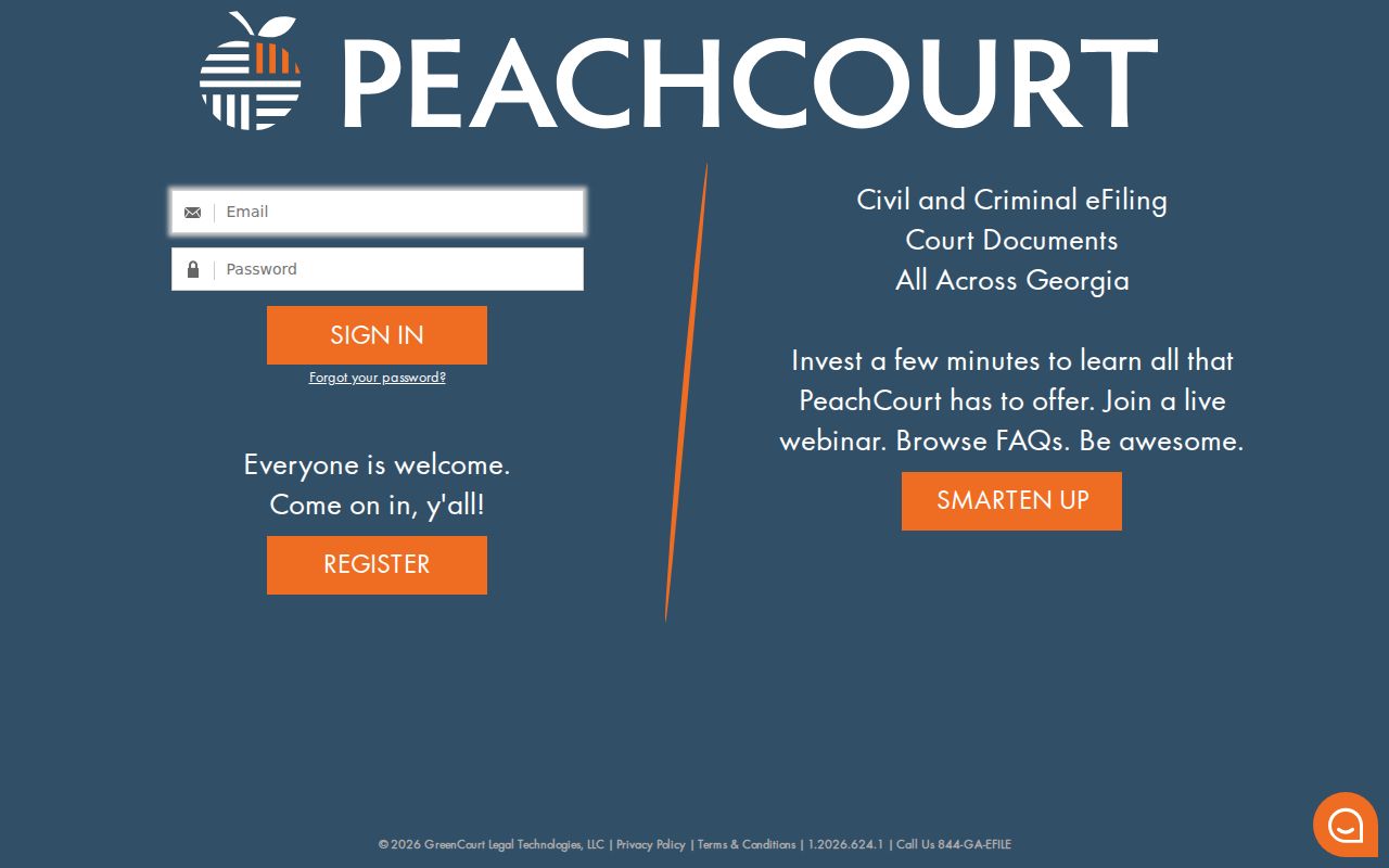 PeachCourt Georgia court filing and document portal